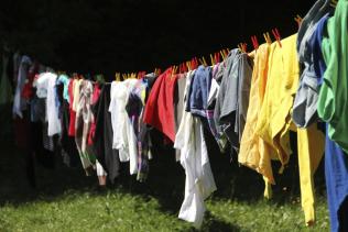 Clothes on a washing line