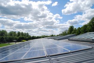 Solar panels on Bure Park School
