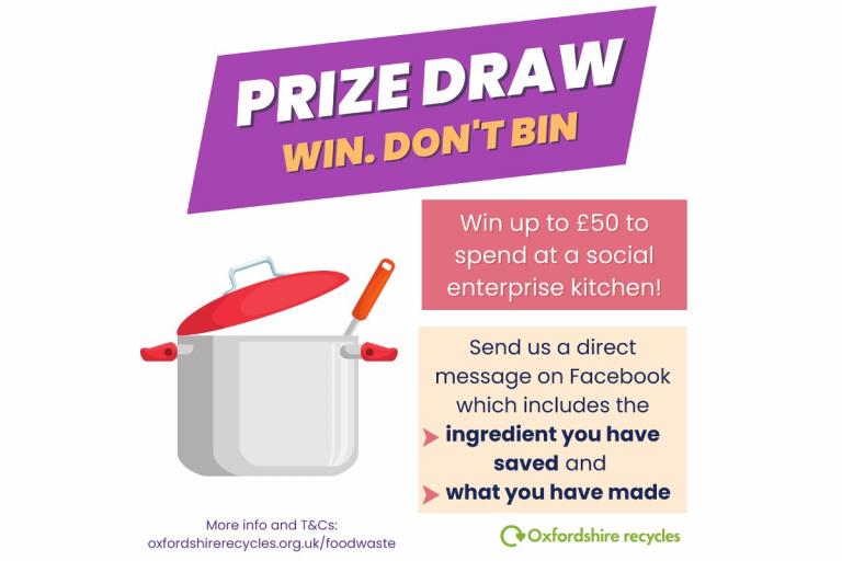 Prize Draw - Win. Don't Bin. Win up to £50 to spend at a social enterprise kitchen